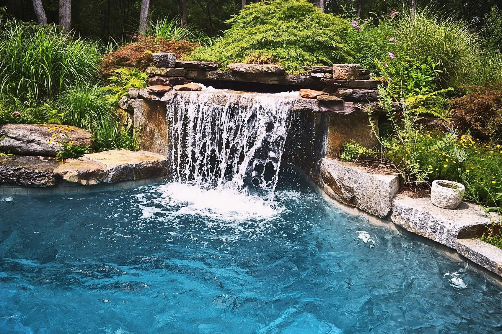 Grotto with waterfall